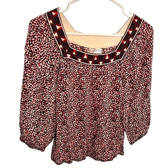 M.S.S.P. Square Neck Blouse Multi Dots - Picture 1 of 9